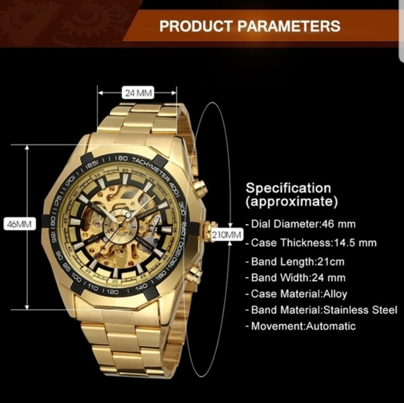 Mens Skeleton Watch - Picture 3 of 9